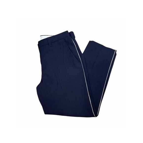 Miu Miu Navy Blue Pants Trousers Cropped Pin - Picture 1 of 10